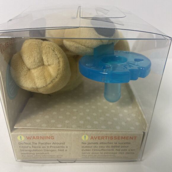 Wubbanub Infant Silicone Blue Pacifier Brown Puppy Plush BPA Latex Free New NIB - Picture 3 of 7